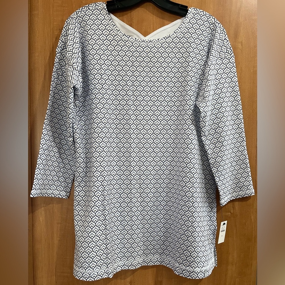 T by TALBOTS CROSS BACK TUNIC SZ M 
NWT
